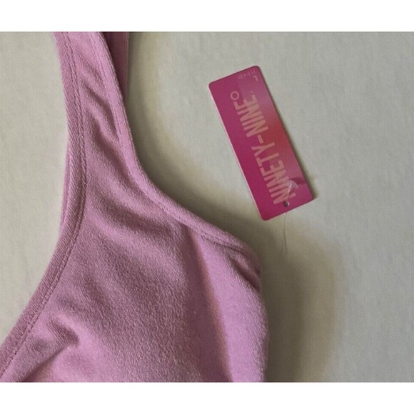 Ninety-Nine Degrees Front Tie Ruffle Bralette Top And Banded Hipster Bottoms - L - Picture 8 of 8
